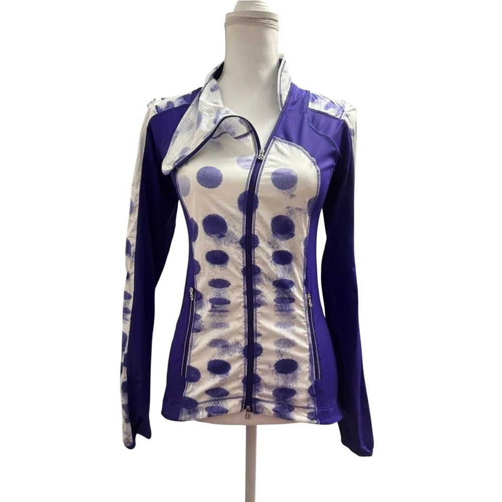 Lululemon jacket size 4 women’s Presta Packable Shirket Seaside Dot